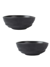 Melamine Black Round Serving Bowl (Set of 2) - MARKET 99