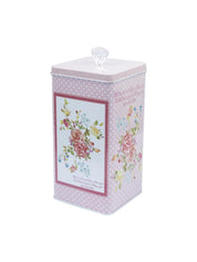 Pink Floral Print Kitchen Storage Tin Box - MARKET 99