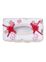 White & Pink Tissue Box - 22.4 X 12.4 X 8.3Cm - MARKET 99