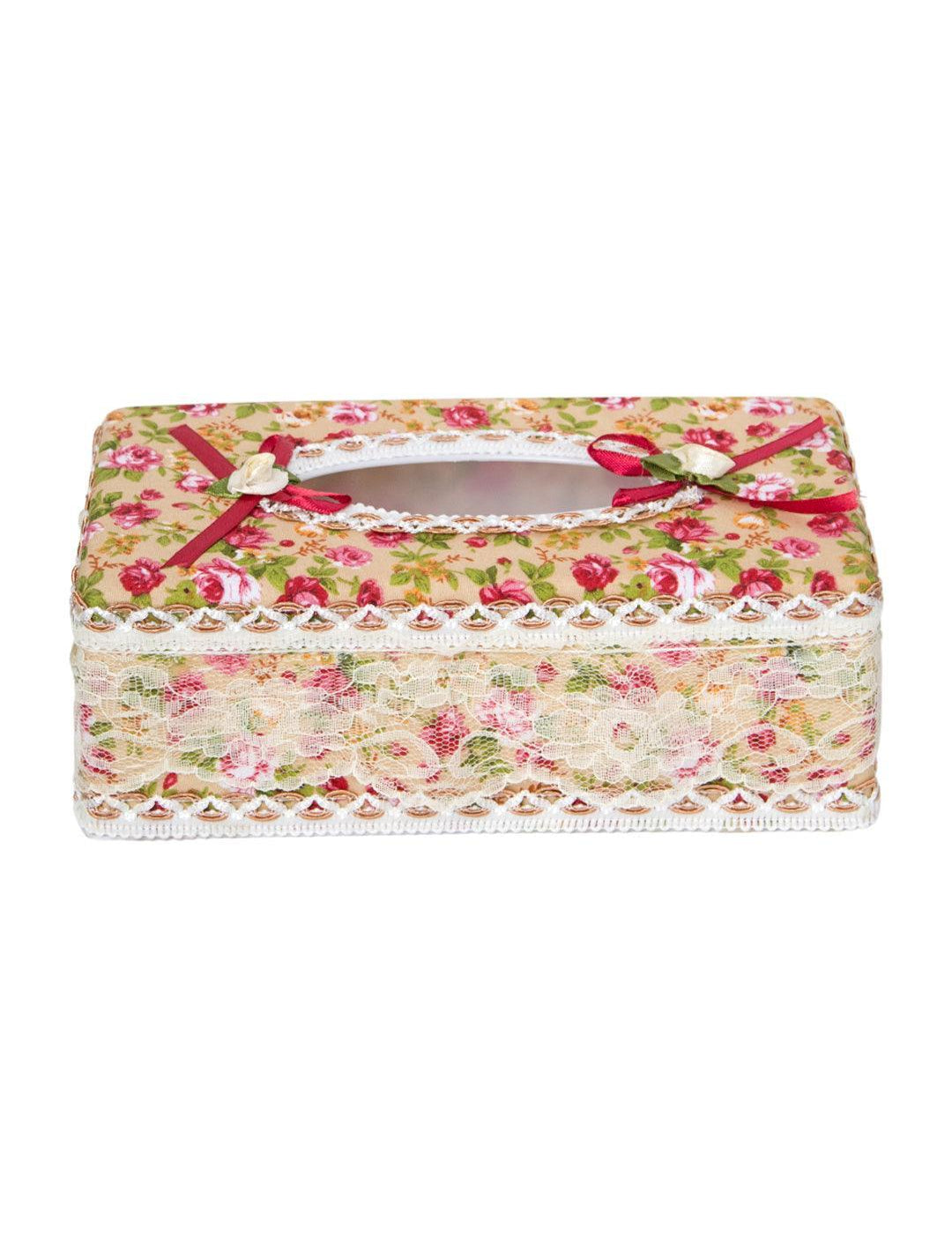 Yellow & Pink Tissue Box - 22.4 X 12.4 X 8.3Cm - MARKET 99
