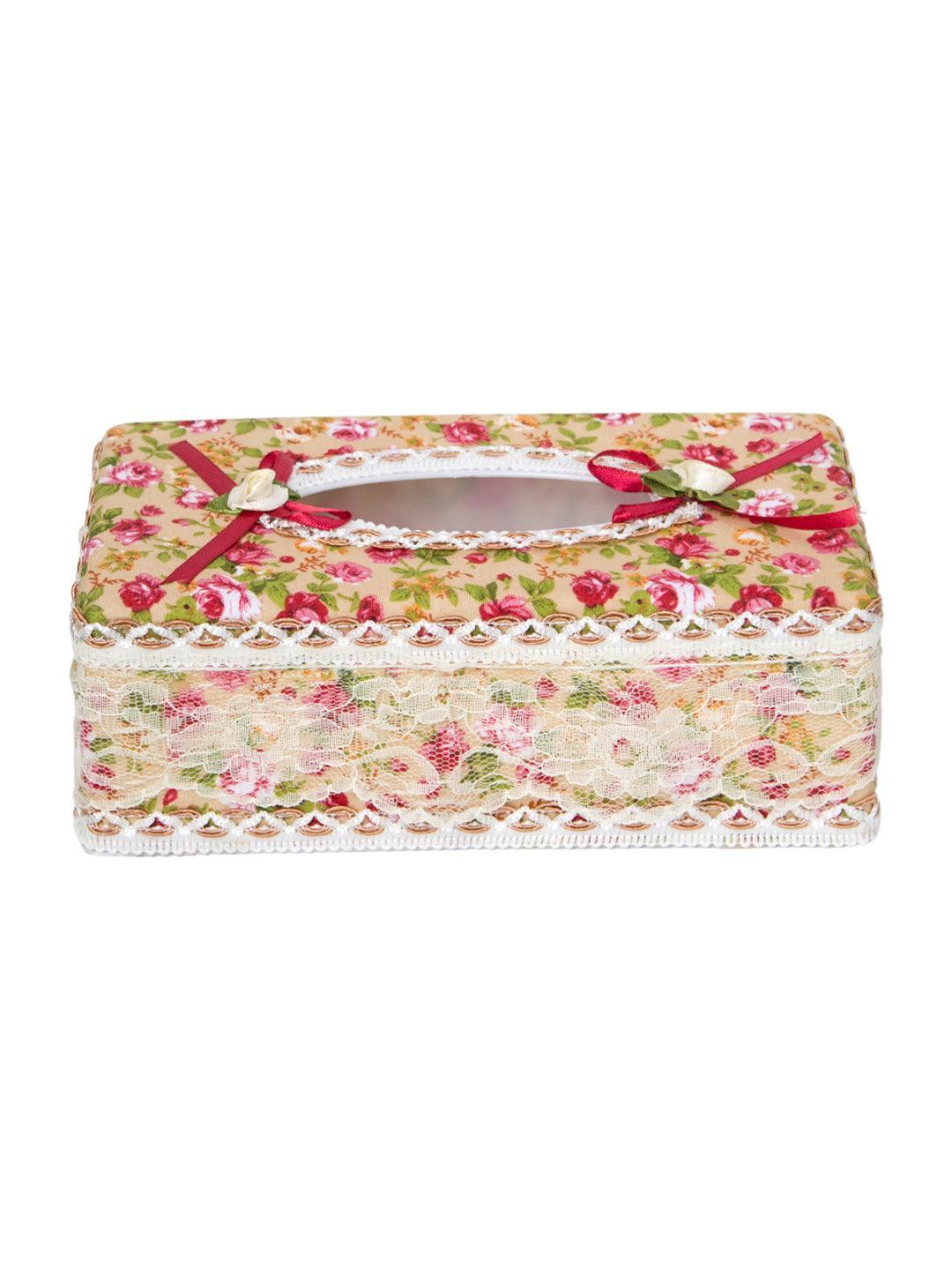 Yellow & Pink Tissue Box - 22.4 X 12.4 X 8.3Cm - MARKET 99