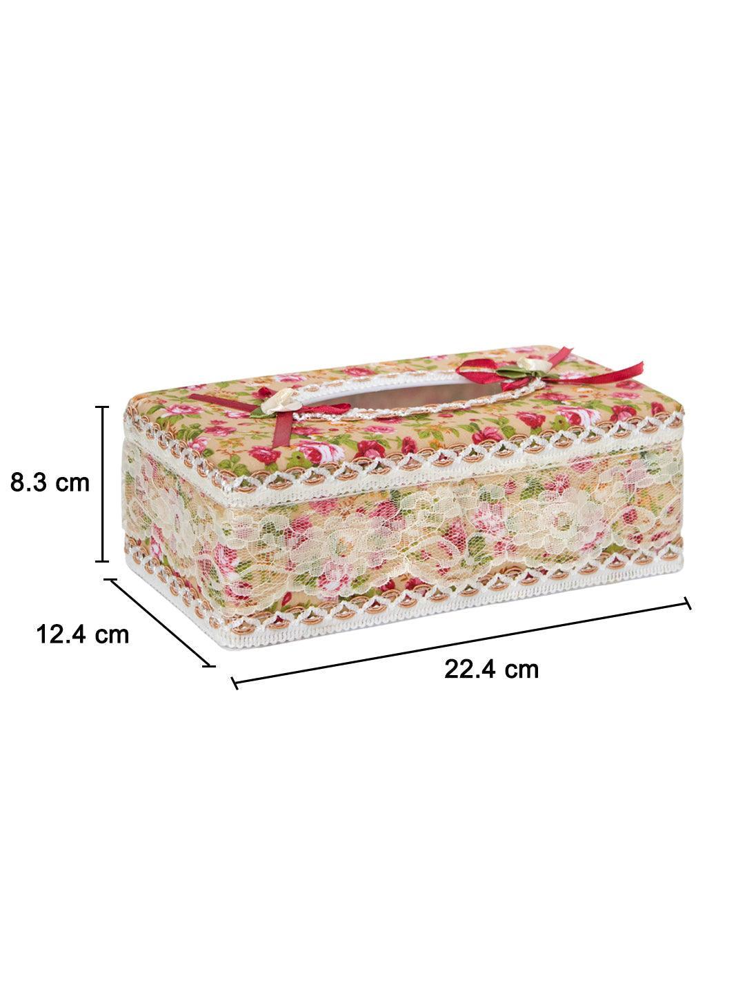 Yellow & Pink Tissue Box - 22.4 X 12.4 X 8.3Cm - MARKET 99