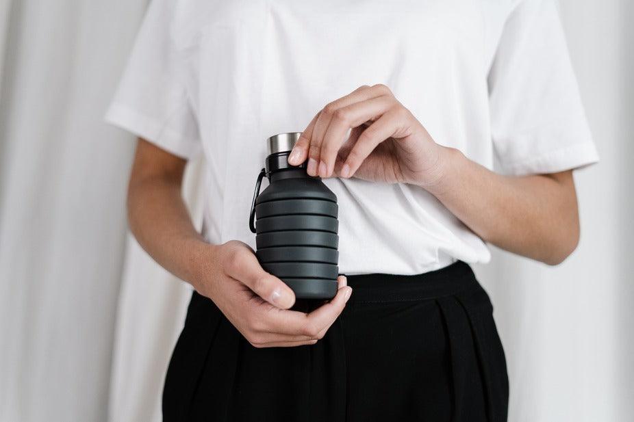 Collapsible Water Bottle Hold in Both Hand
