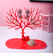 Stylish Red Jewelry Tree Stand