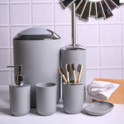 Stylish Grey Bathroom Set 6 Pcs