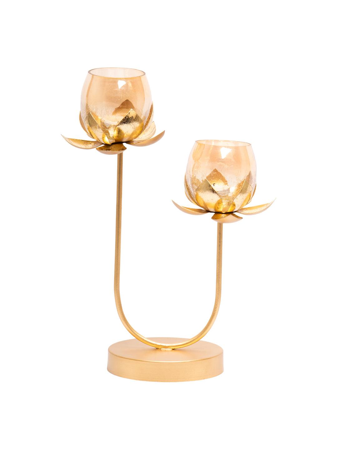 2 Lotus Mercury Votive Candle Holder for Table - MARKET 99