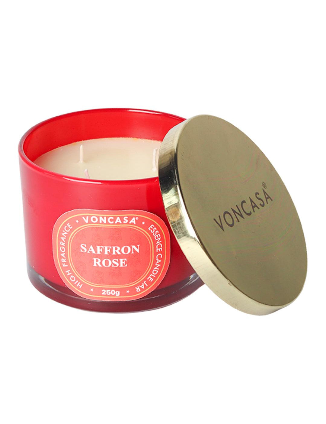 3 Wick Saffron Rose Candle 250G - MARKET 99