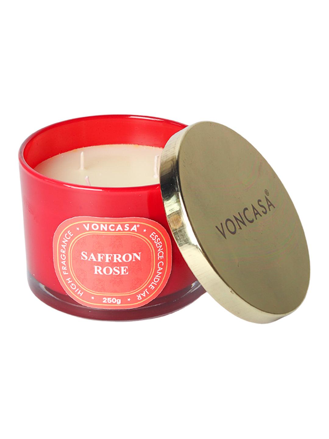 3 Wick Saffron Rose Candle 250G - MARKET 99