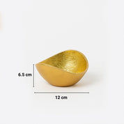 VON CASA Golden Ribbed Bowl