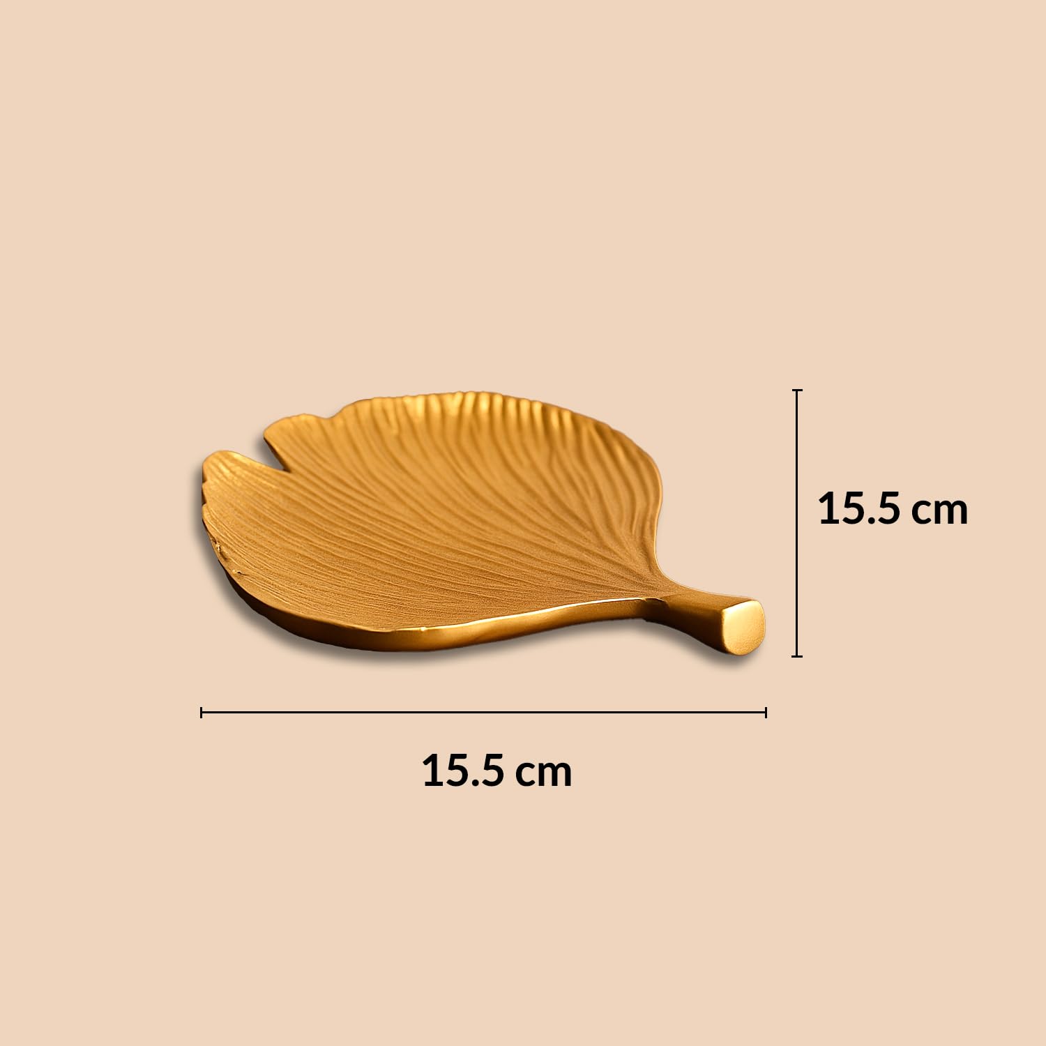 VON CASA Golden Ribbed Platter