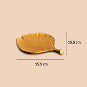 VON CASA Golden Ribbed Platter