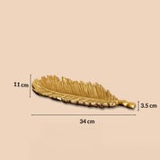 VON CASA Golden Embossed Dish Tray