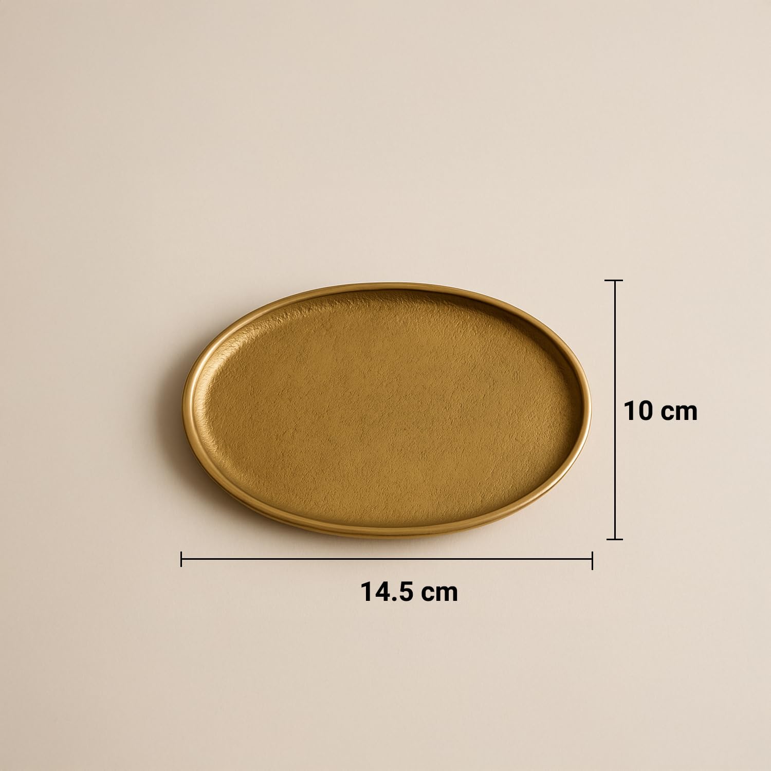 VON CASA Golden Raw Aluminium Tray