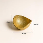 VON CASA Golden Ribbed Bowl