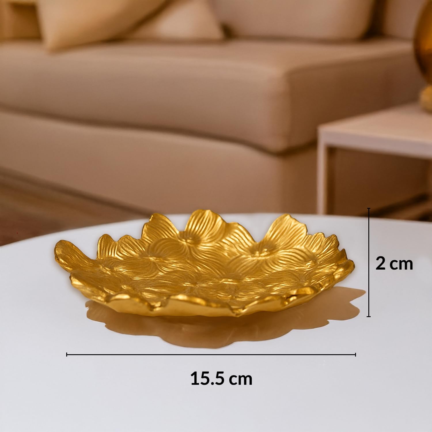 VON CASA Golden Embossed Platter