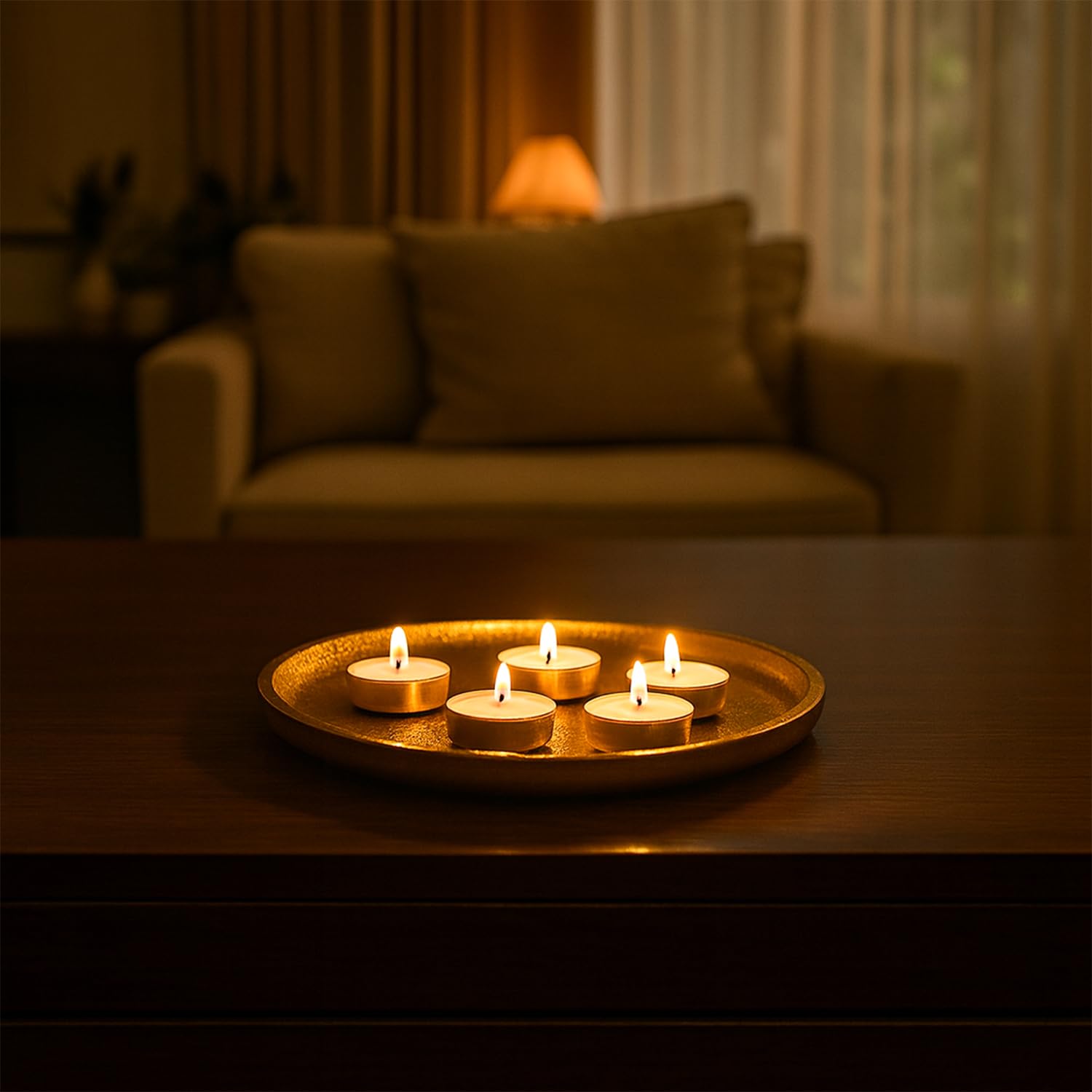 VON CASA Golden Raw Aluminium Tray