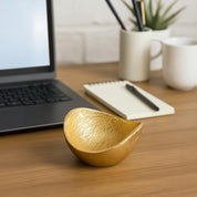 VON CASA Golden Ribbed Bowl