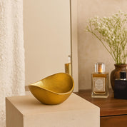 VON CASA Golden Ribbed Bowl