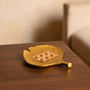 VON CASA Golden Ribbed Platter
