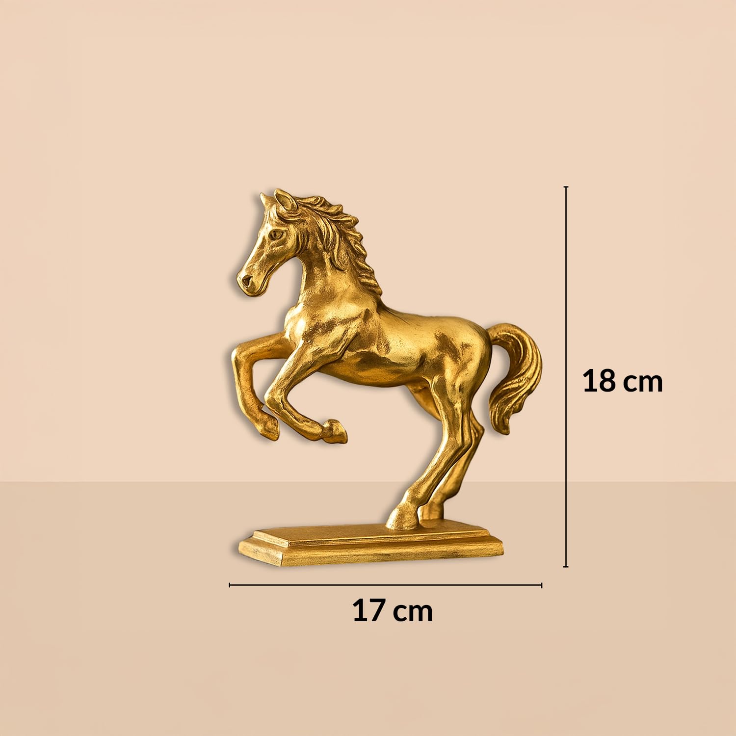 VON CASA Golden Embossed Dancing Horse