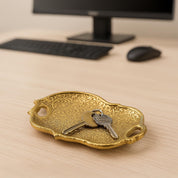 VON CASA Golden Embossed Serving Tray