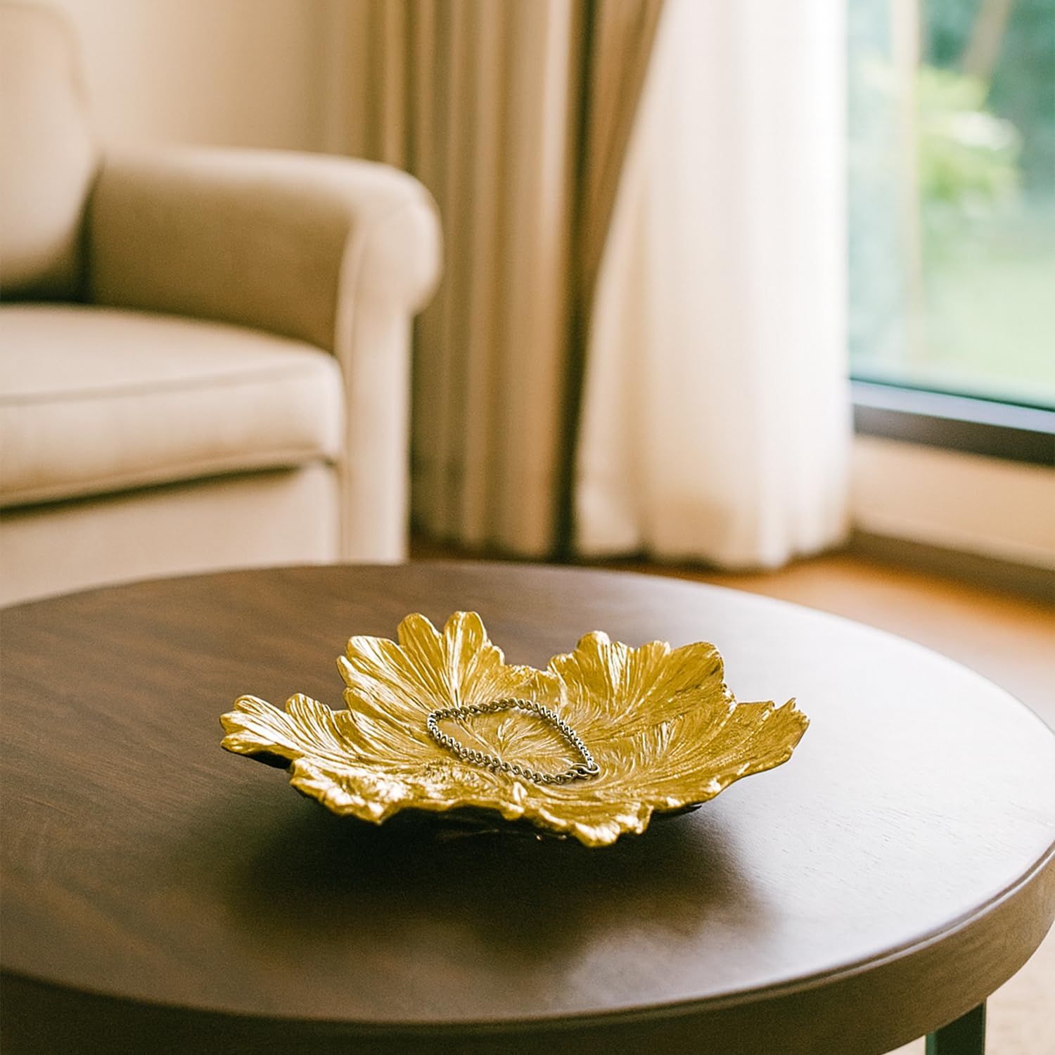 VON CASA Golden Embossed Platter