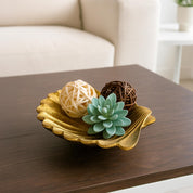 VON CASA Golden Ribbed Platter