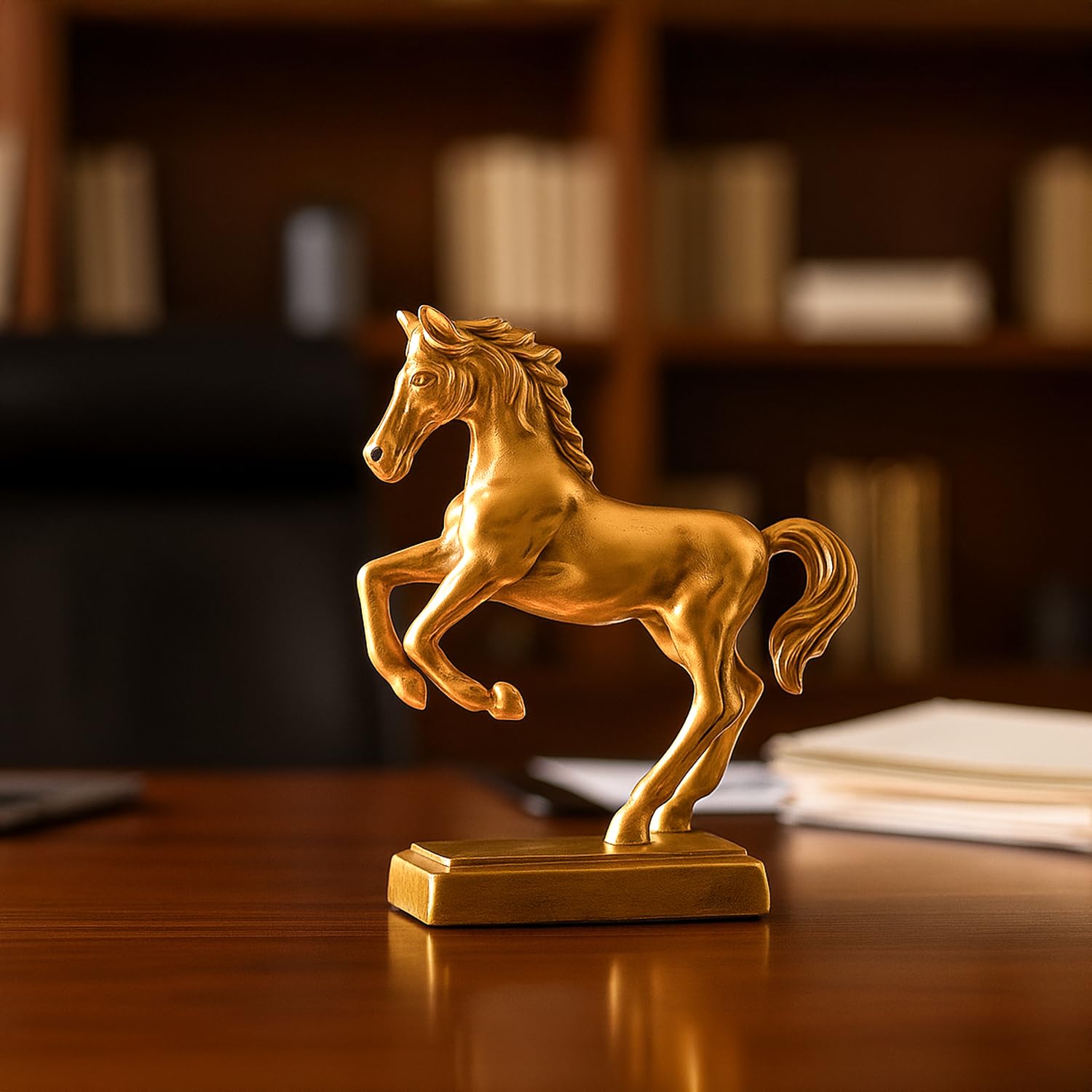 VON CASA Golden Embossed Dancing Horse