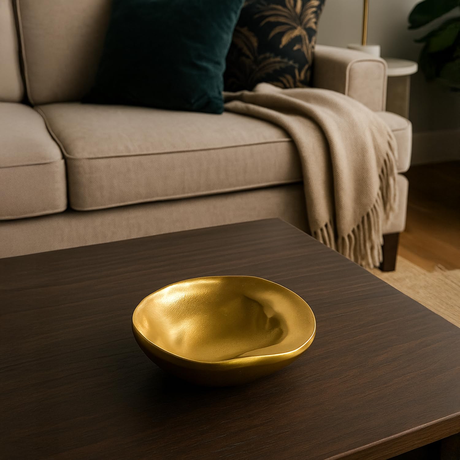VON CASA Golden Stone Bowl
