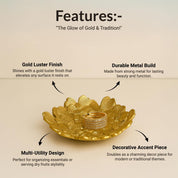 VON CASA Golden Embossed Platter