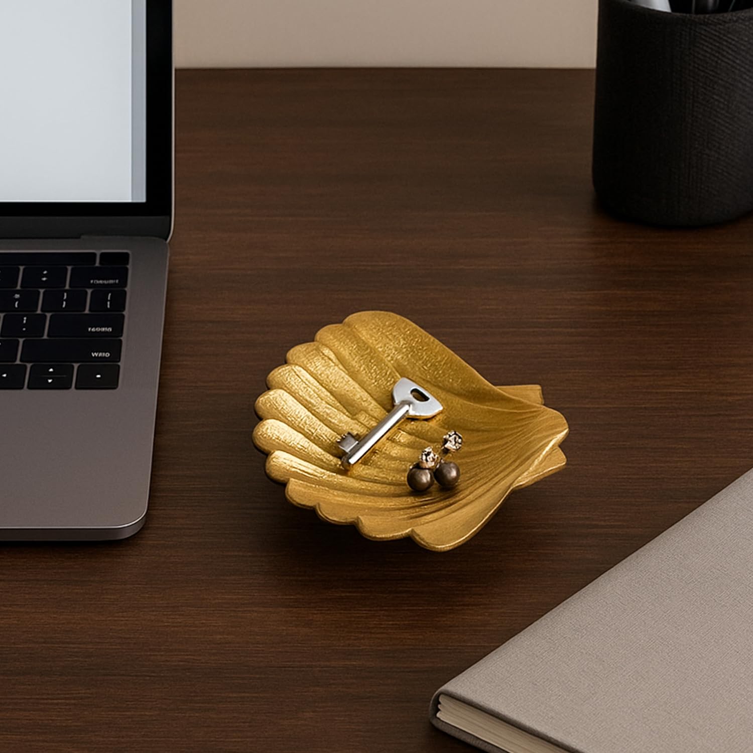 VON CASA Golden Ribbed Platter