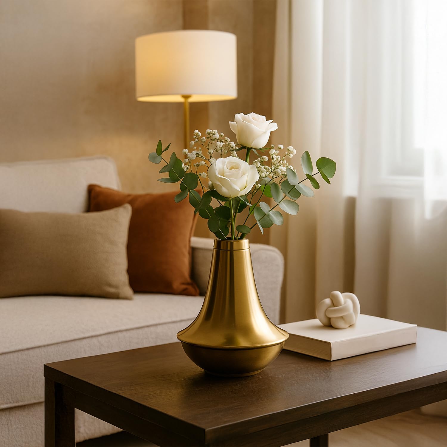VON CASA Golden Highneck Vase