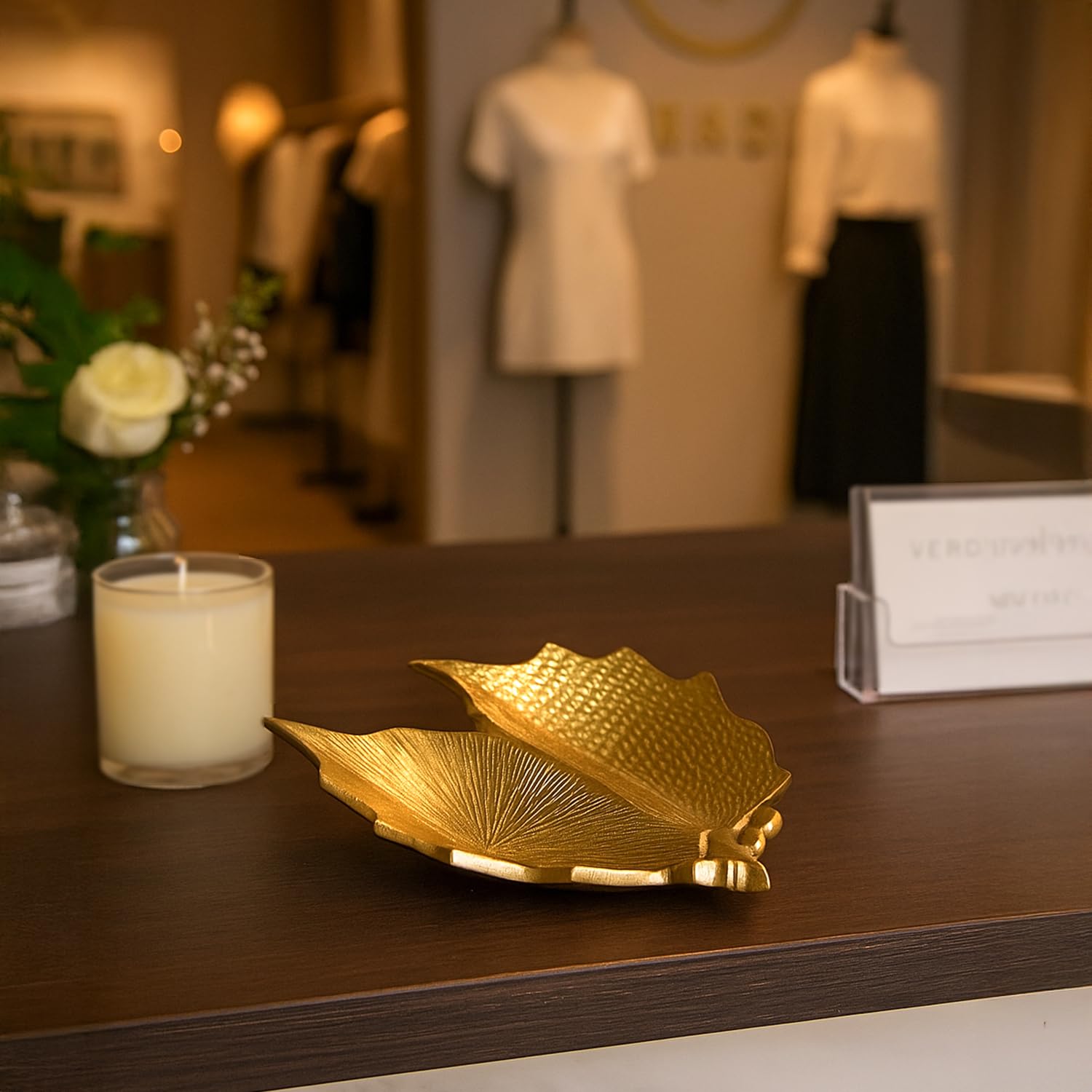 VON CASA Golden Embossed Platter