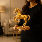 VON CASA Golden Embossed Dancing Horse