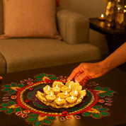 VON CASA Golden Embossed Platter