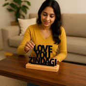 VON CASA Black Inspirational Quote Decor – "LOVE YOUR ZINDAGI"