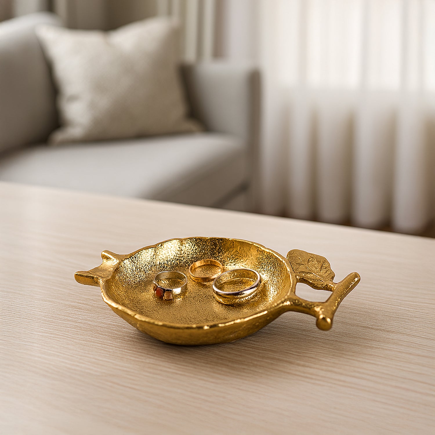 VON CASA Golden Embossed Pomegranate Catch
