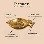 VON CASA Golden Embossed Pomegranate Catch