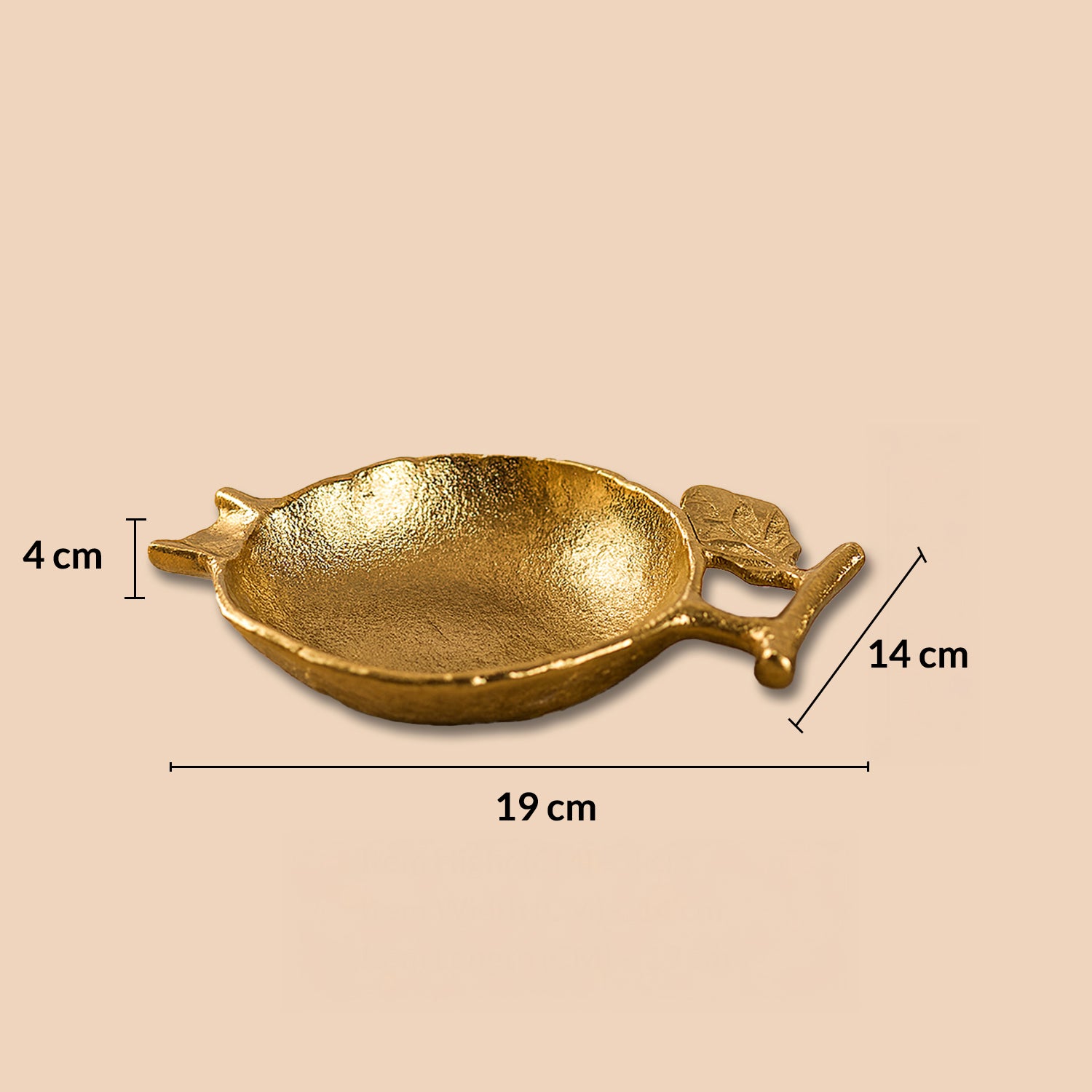 VON CASA Golden Embossed Pomegranate Catch