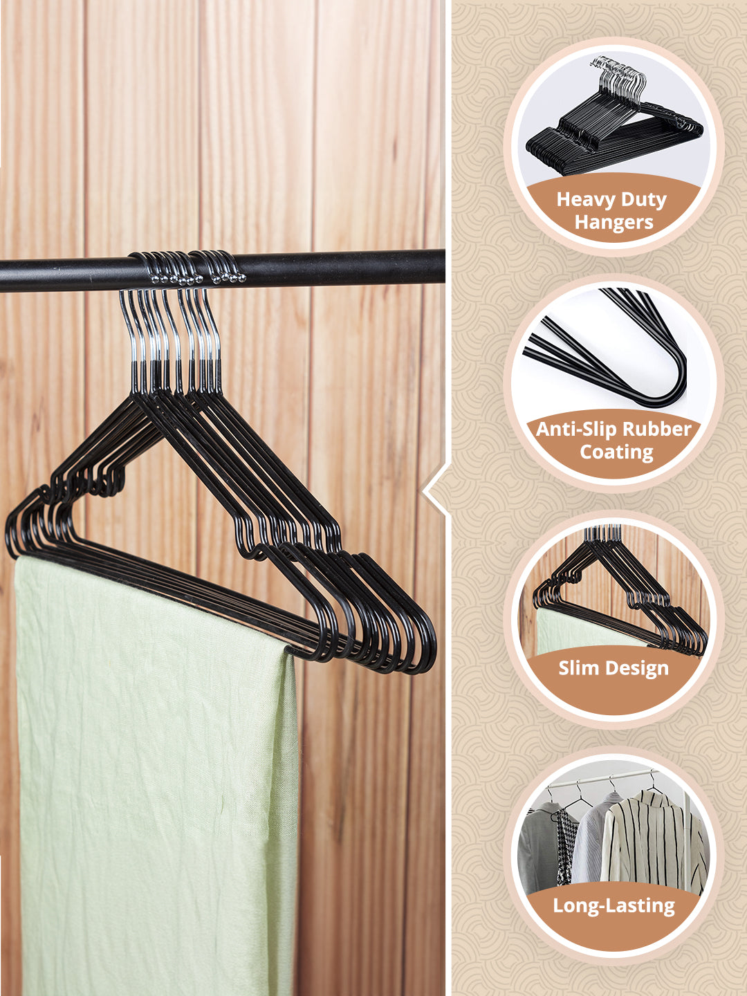 Market99 Metal Heavy Duty Hangers - Set of 10 - MARKET99