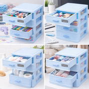 Table Drawer, Modern Design, 4 Layer Drawer, Blue, Plastic