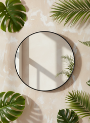 Hand Mirror, Silver, Plastic