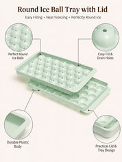 Ice Tray, Light Green, Plastic
