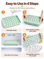Ice Tray, Light Green, Plastic