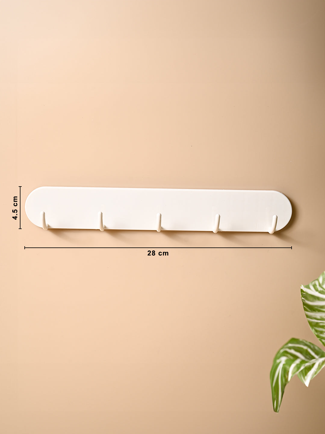 Solid Sticky Hook Bar, Self Adhesive Bar,, White, Plastic - MARKET99