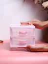 Double Layer Table Drawer Organizer, Pink, Plastic - MARKET99