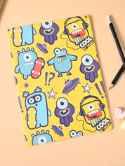 Paper, Note Book Pack Of 4 (Pages : 64 In Each Notebook) , Cartoon Print, Plain : Finish, Multicolor - MARKET99