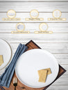 Market99 Hammered Melamine Tableware White Glossy Finish Quarter Plates for Dining Table (Set Of 6, White) - MARKET99