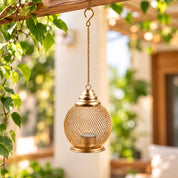 Hanging T-Light Holder, Diwali Décor, Gold, Iron