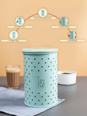 Tea Jar with Lid - (Green, 900mL) - MARKET99